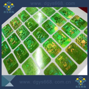 Anti-Counterfeiting 3D Custom Laser Hologram Sticker Label with Company Logo